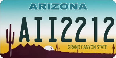 AZ license plate AII2212