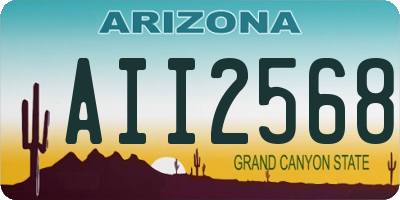 AZ license plate AII2568