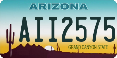 AZ license plate AII2575