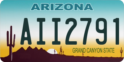 AZ license plate AII2791