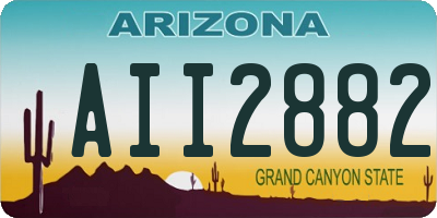 AZ license plate AII2882