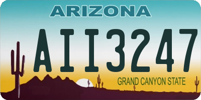 AZ license plate AII3247