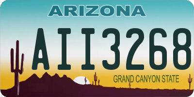 AZ license plate AII3268
