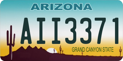 AZ license plate AII3371