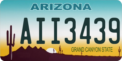 AZ license plate AII3439