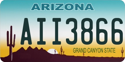 AZ license plate AII3866