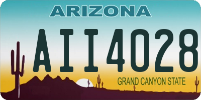 AZ license plate AII4028