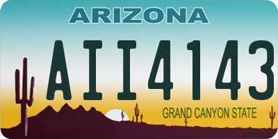 AZ license plate AII4143