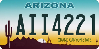 AZ license plate AII4221