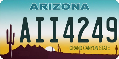 AZ license plate AII4249