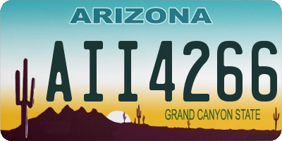 AZ license plate AII4266