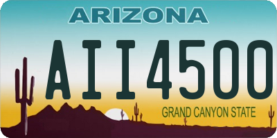 AZ license plate AII4500