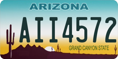 AZ license plate AII4572