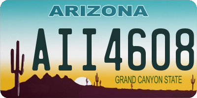 AZ license plate AII4608