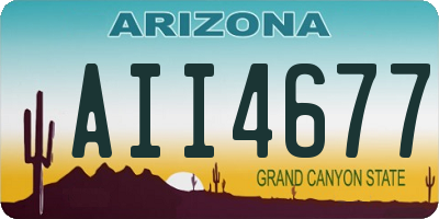 AZ license plate AII4677