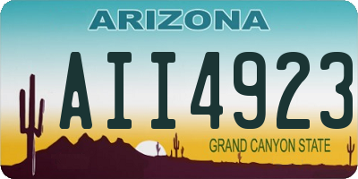 AZ license plate AII4923
