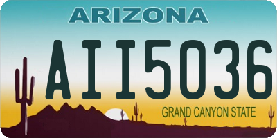 AZ license plate AII5036