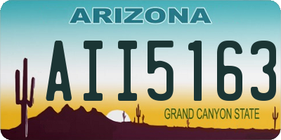 AZ license plate AII5163
