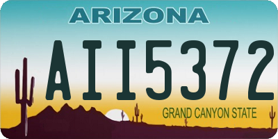 AZ license plate AII5372