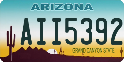 AZ license plate AII5392