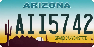 AZ license plate AII5742