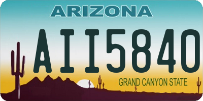 AZ license plate AII5840