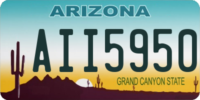 AZ license plate AII5950