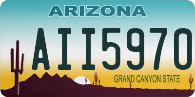 AZ license plate AII5970