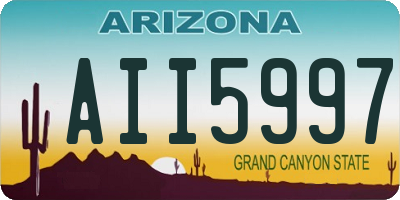 AZ license plate AII5997