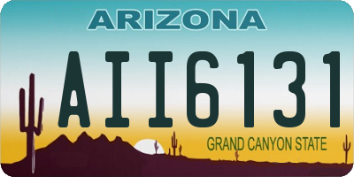 AZ license plate AII6131