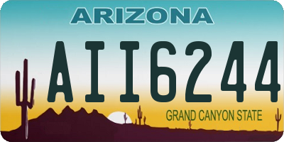 AZ license plate AII6244
