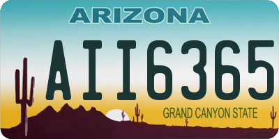 AZ license plate AII6365