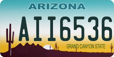 AZ license plate AII6536