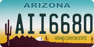 AZ license plate AII6680