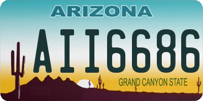 AZ license plate AII6686