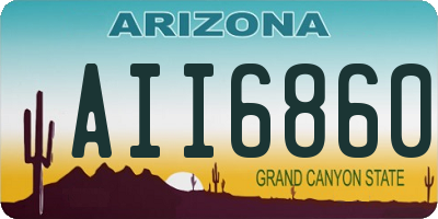 AZ license plate AII6860
