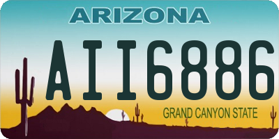 AZ license plate AII6886