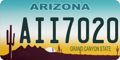 AZ license plate AII7020