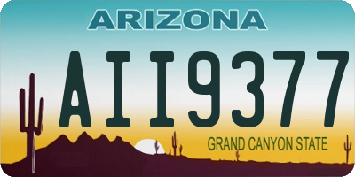 AZ license plate AII9377