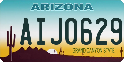 AZ license plate AIJ0629