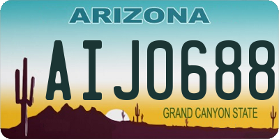 AZ license plate AIJ0688