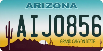 AZ license plate AIJ0856