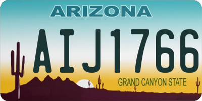 AZ license plate AIJ1766