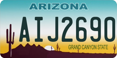 AZ license plate AIJ2690