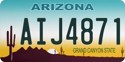AZ license plate AIJ4871