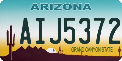 AZ license plate AIJ5372