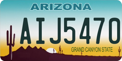 AZ license plate AIJ5470