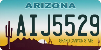 AZ license plate AIJ5529
