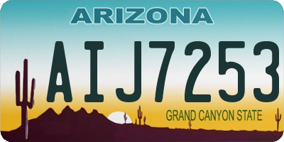 AZ license plate AIJ7253