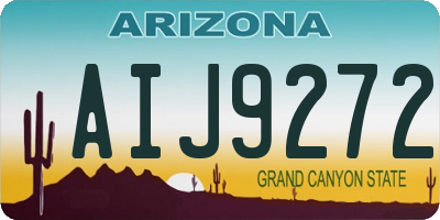 AZ license plate AIJ9272